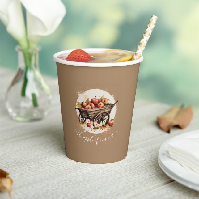 The Apple Of Our Eye Baby Shower Paper Cups (Insitu)