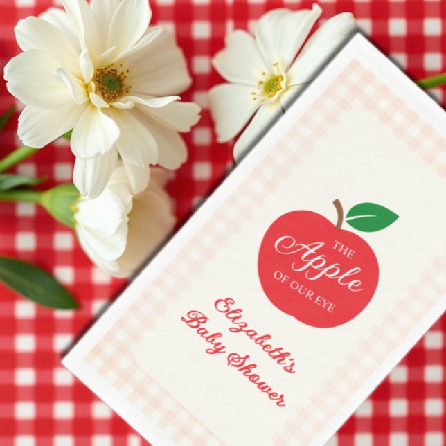The Apple Of Our Eye Baby Shower Paper Guest Towels (Creator Uploaded)