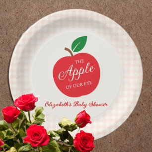 The Apple Of Our Eye Baby Shower Paper Plates