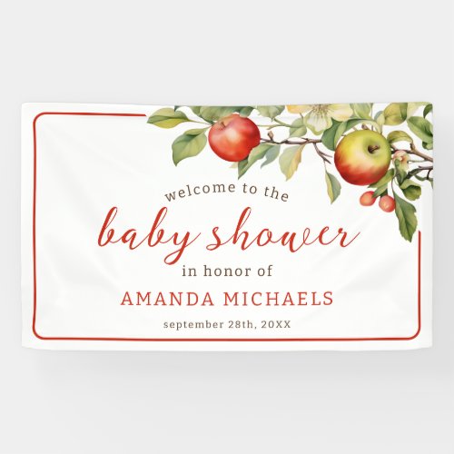 The Apple of Our Eye Baby Shower Welcome Banner
