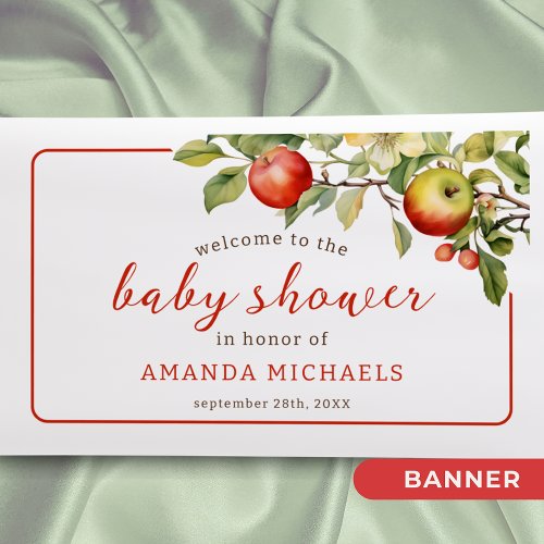 The Apple of Our Eye Baby Shower Welcome Banner