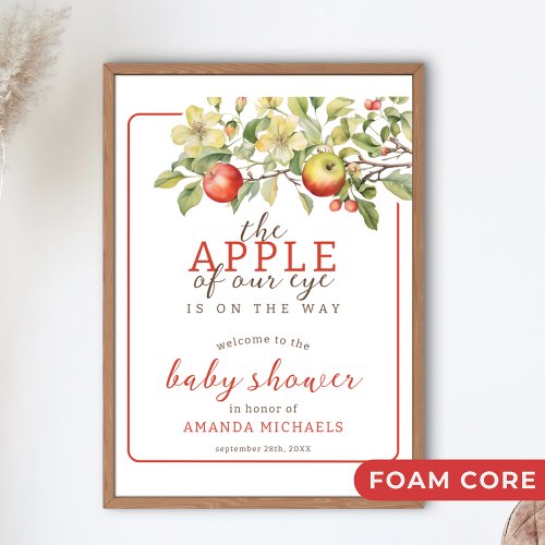 The Apple of Our Eye Baby Shower Welcome Foam Board