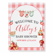The Apple of Our Eye Baby Shower Welcome Sign
