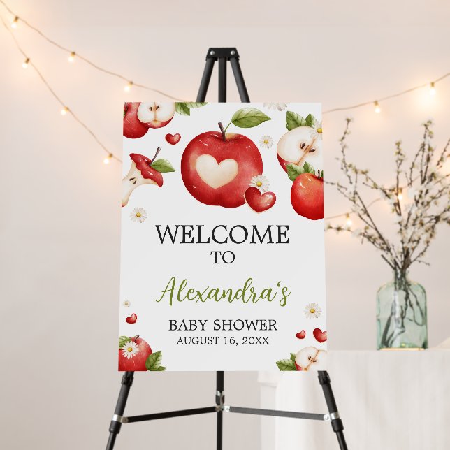 The Apple of our Eye Baby Shower Welcome Sign (In Situ (Stand))