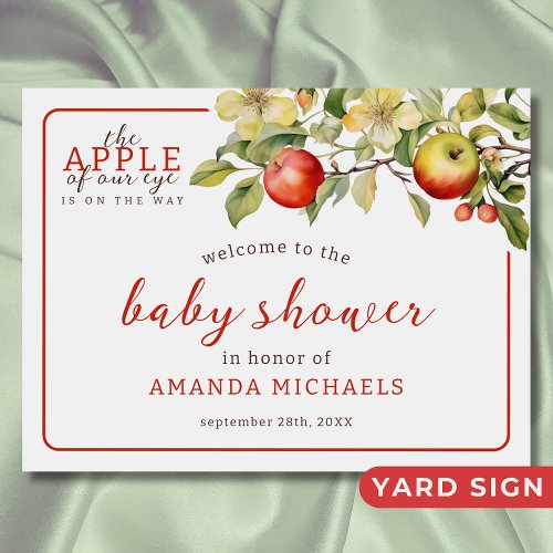 The Apple of Our Eye Baby Shower Welcome Sign