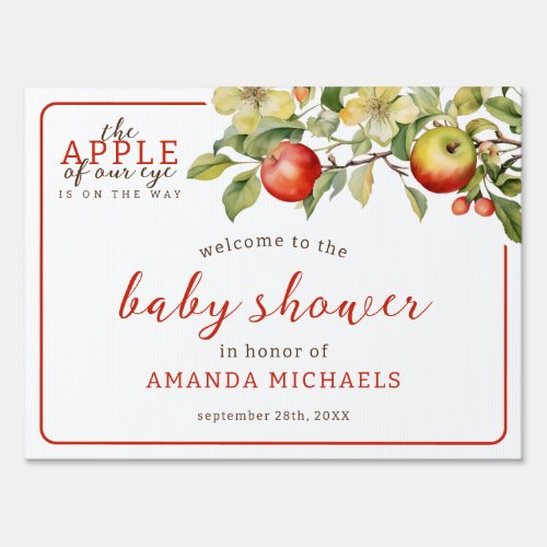 The Apple of Our Eye Baby Shower Welcome Sign