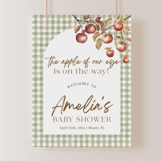 The Apple of Our Eye Baby Shower Welcome Sign, App Foam Board (Creator Uploaded)
