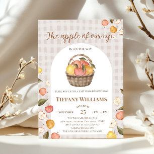 The Apple of Our Eye basket fall Baby Shower Invitation