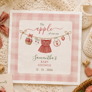 The Apple Of Our Eye clothesline dusty rose Napkins