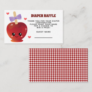 The Apple of our eye Diaper Raffle Enclosure Card