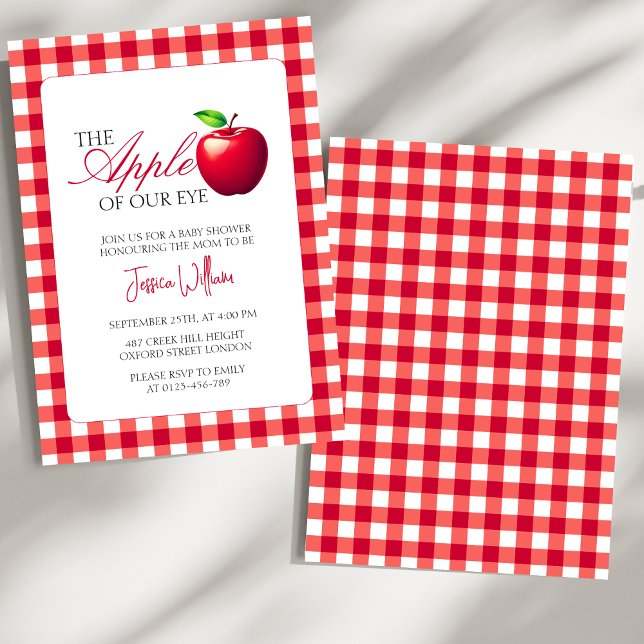 The Apple of Our Eye Fall Baby Shower  Invitation (Creator Uploaded)
