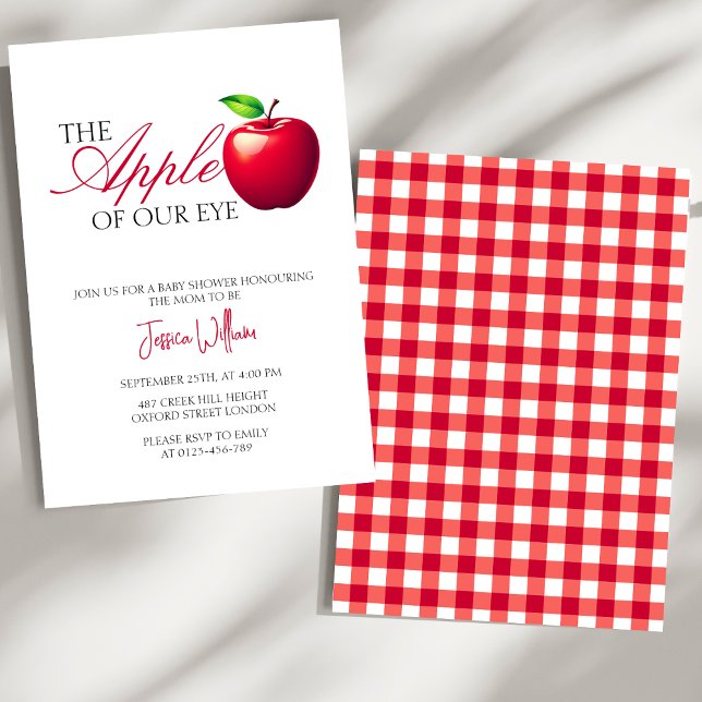 The Apple of Our Eye Fall Baby Shower  Invitation (Creator Uploaded)