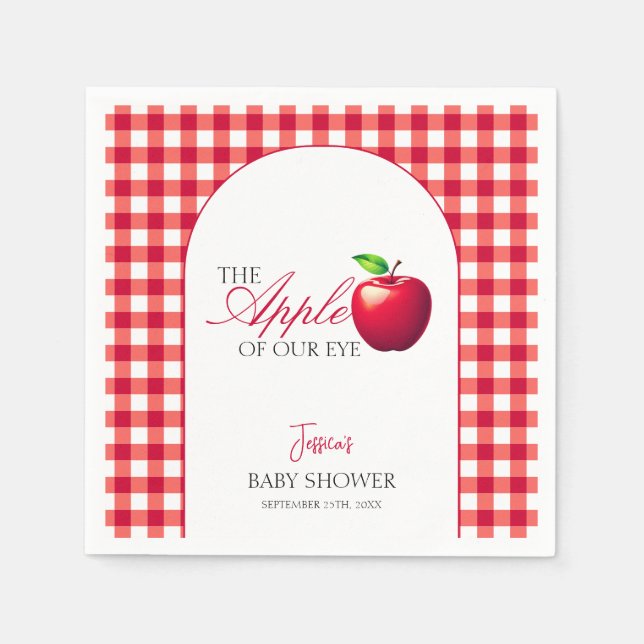 The Apple of Our Eye Fall Baby Shower  Napkins (Front)