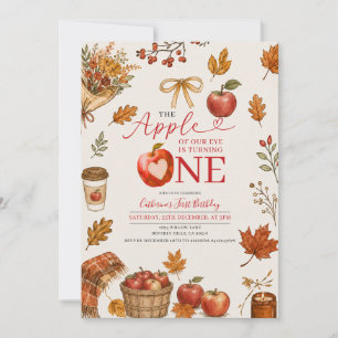 The Apple of Our Eye Is Turning One Invitation