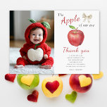 The Apple of our eye Kids birthday party thank you<br><div class="desc">The Apple of our eye. Watercolor kids birthday party. Watercolor apple and bow.</div>