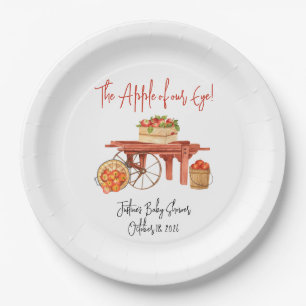 The Apple of our Eye Personalized Baby Shower Paper Plates