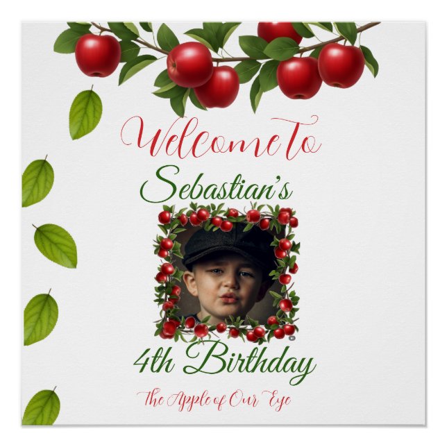 The Apple of Our Eye Photo Welcome Sign (Front)