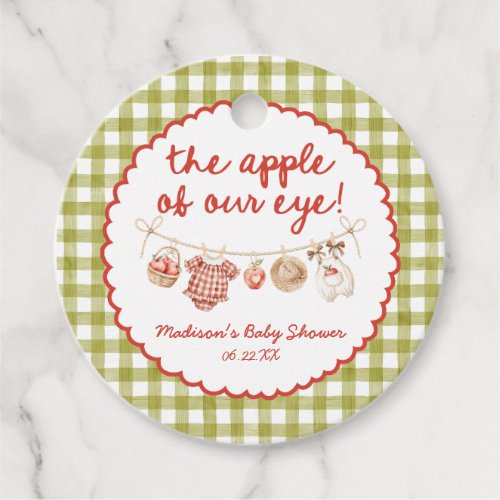 The Apple Of Our Eye Whimsical Fall Baby Shower Favor Tags
