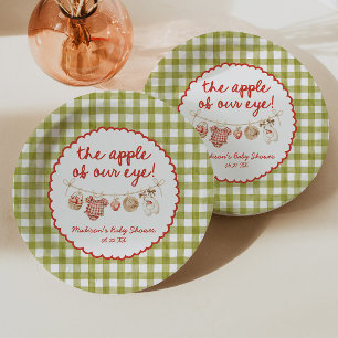 The Apple Of Our Eye Whimsical Fall Baby Shower Paper Plates