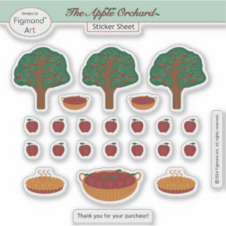 The Apple Orchard Sticker Sheet by Figmond Art