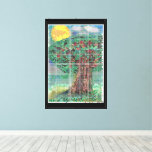 The Apple Tree in Pixels Canvas Print