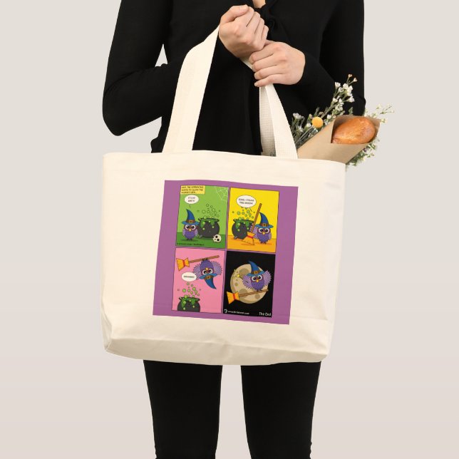 The Apprentice Wizard - Cleaning Comic Large Tote Bag (Front (Product))
