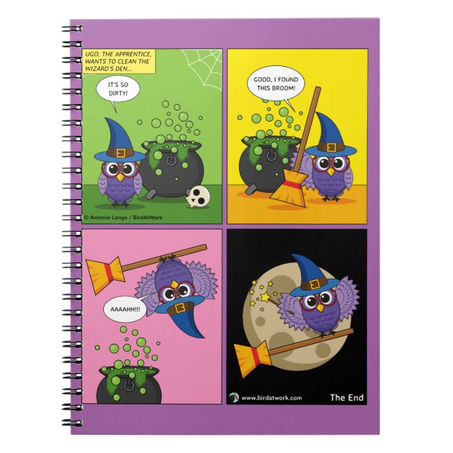 The Apprentice Wizard - Cleaning Comic Notebook (Front)