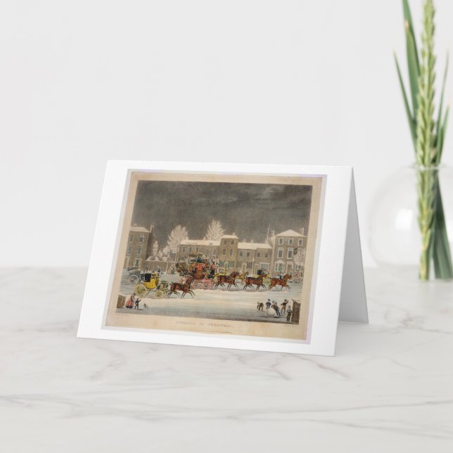 The Approach to Christmas, engraved by George Hunt Holiday Card (Front)