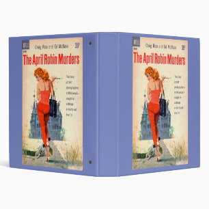The April Robin Murders pulp novel cover 3 Ring Binder