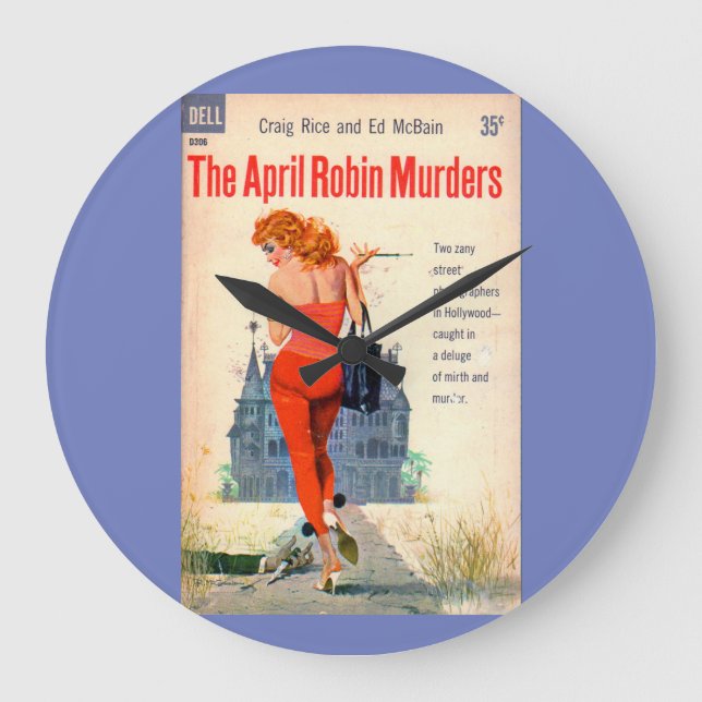 The April Robin Murders pulp novel cover Large Clock (Front)