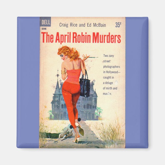 The April Robin Murders pulp novel cover Magnet (Front)