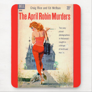 The April Robin Murders pulp novel cover Mouse Pad