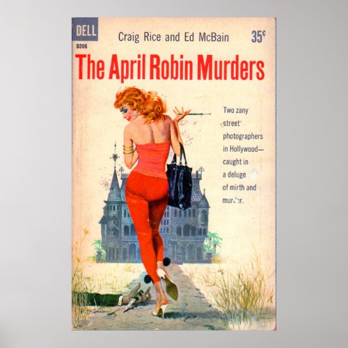 The April Robin Murders pulp novel cover Poster