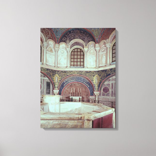 The apse with the baptismal font canvas print (Front)