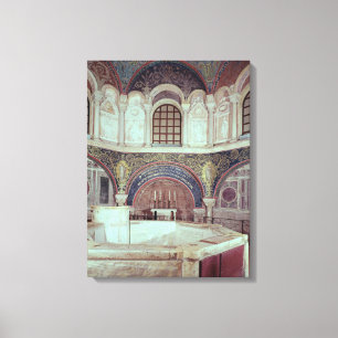 The apse with the baptismal font canvas print