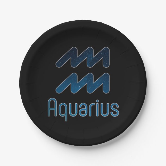 The Aquarius Constellation - Galaxy   Paper Plates (Front)