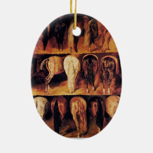 THE ARAB TENT WITH HORSES AND OTHER ANIMALS CERAMIC ORNAMENT