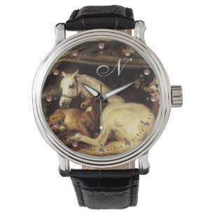 THE ARAB TENT WITH HORSES ,OTHER ANIMALS Monogram Watch