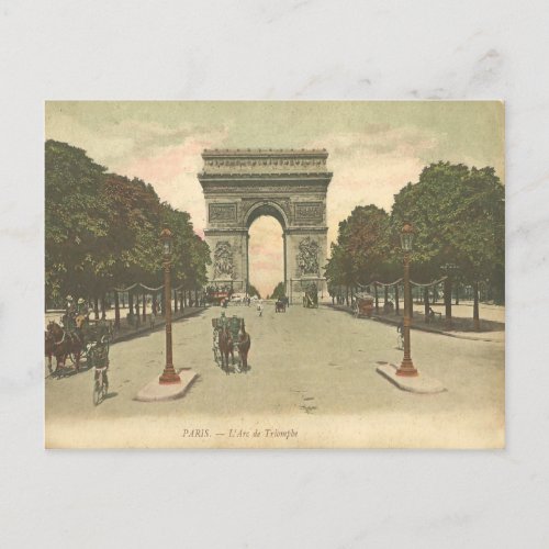 The Arc de Triomphe de ltoile vintage postcard Postcard