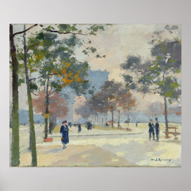 The Arc de Triomphe in Autumn, Paris Poster (Front)