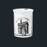 The Arc de Triomphe Meets Liberty Beverage Pitcher<br><div class="desc">Quench even the biggest of thirsts with a custom pitcher from Zazzle. Made of bright white porcelain, this pitcher looks amazing with your designs, photos, and text. Dishwasher and microwave safe this pitcher is ready for your next party! Celebrate two iconic monuments in one bold design. This black and white...</div>