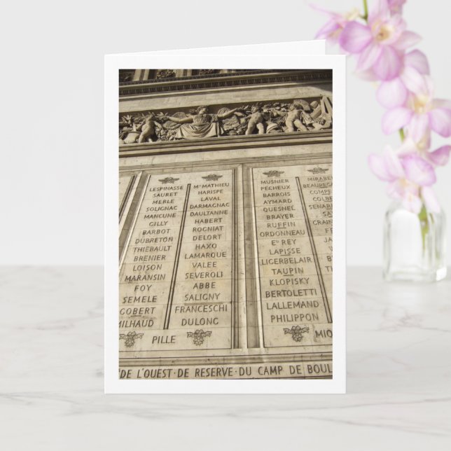 The Arc De Triomphe Memorial, Paris, France Card (Orchid)