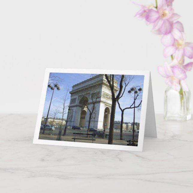 The Arc De Triomphe, Paris, France Card (Orchid)