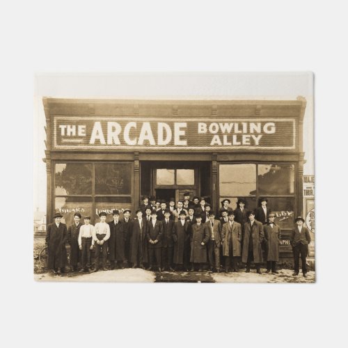 The Arcade Bowling Alley Vintage Pool Hall and Bar Doormat