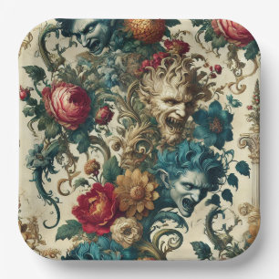 The Arcane Anarchy – Gothic Floral  Paper Plates