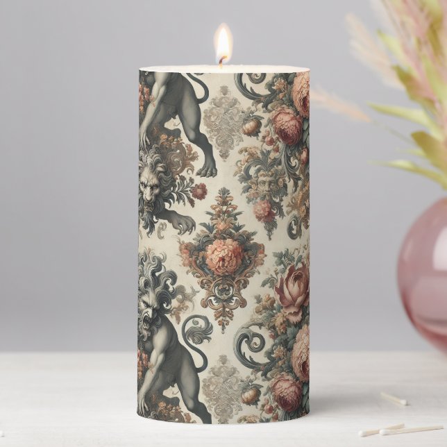 The Arcane Apex – Gothic Altar in Tapestry Pillar Candle (In Situ)