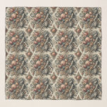 The Arcane Apex – Gothic Victorian Square Scarf<br><div class="desc">Twin leonine grotesques lunge through gilded blooms,  roaring from a crown of florals and baroque scrollwork. The Arcane Apex is untamed majesty—where myth,  rage,  and beauty collide.</div>