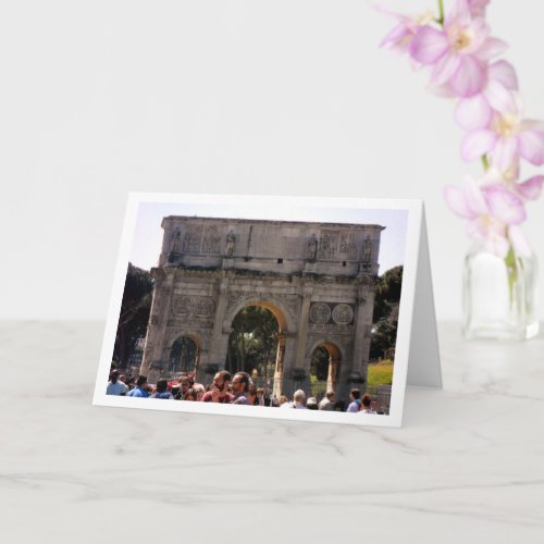 The Arch Of Constantine Roma Italy Card