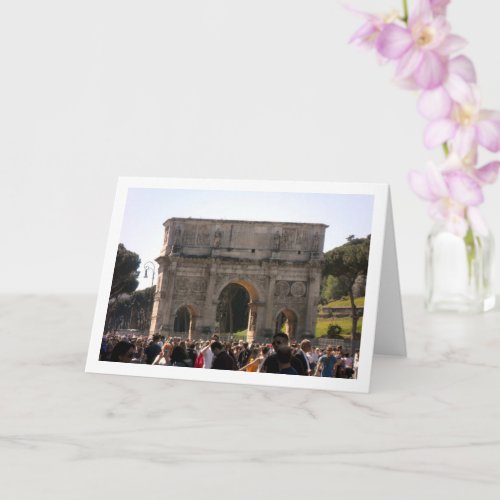 The Arch Of Constantine Roma Italy Card