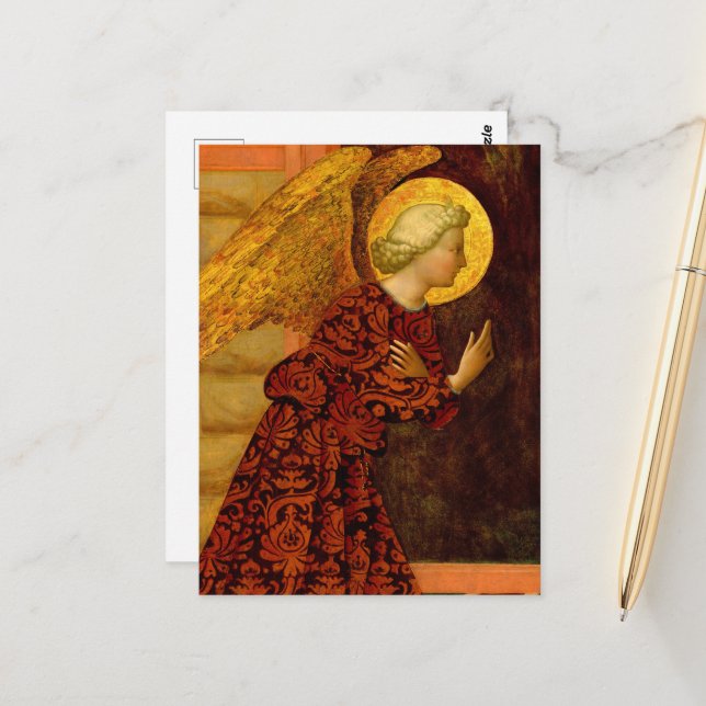 The Archangel Gabriel by Masolino da Panicale Postcard (Front/Back In Situ)